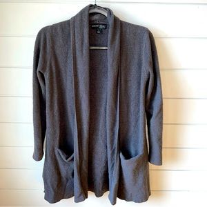 BAREFOOT DREAMS Size Small Charcoal Gray Cozychic Lite Cardigan Soft Cozy Pocket